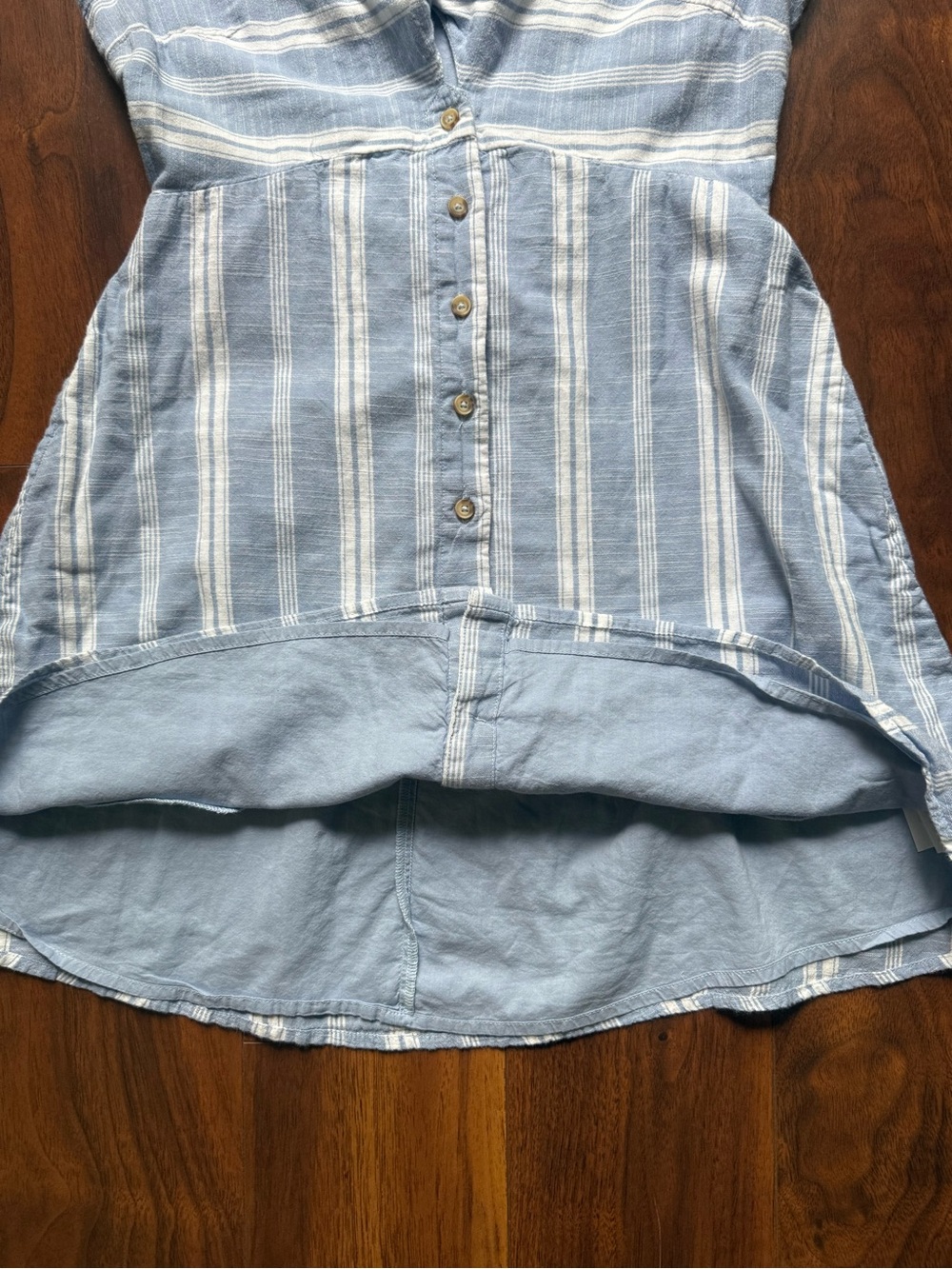 Abercrombie & Fitch Blue Stripe Button Down Mini Dress / Size XS / EUC! 🩵 - Picture 5 of 8